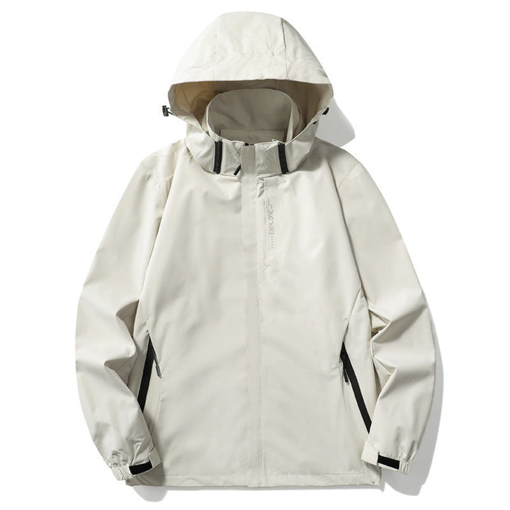 Waterproof Jacket Womens Hooded Shell Lightweight Zip Front - image 8