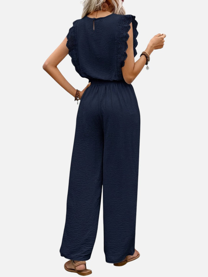 Two Piece Outfit Set Womens Relaxed Top Wide Leg Trousers