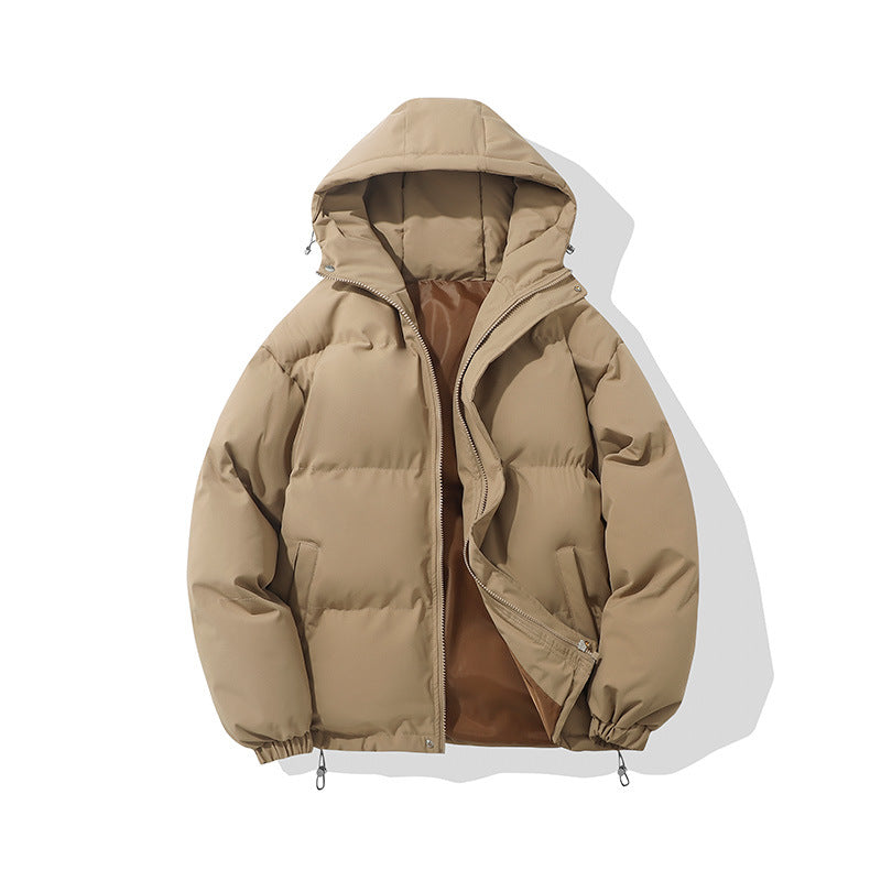 Hooded Puffer Jacket Womens Zip Front Drawstring Hem Padded - image 6