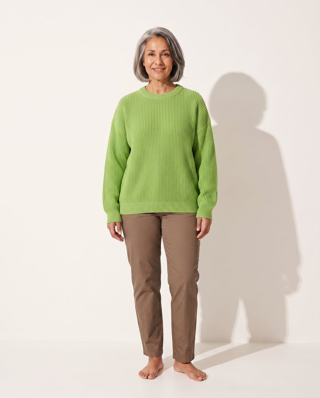 Chunky Roll Neck Jumper Womens Oversized Ribbed Knit Dropped Shoulder - image 1