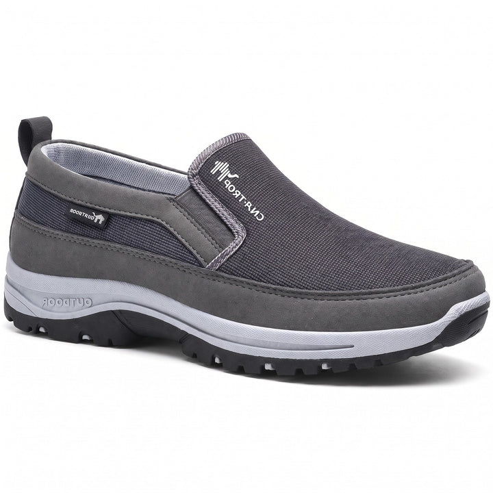Slip On Trainers Mens Cushioned Sole Elastic Side Panels Grippy Outdoor Walking - image 2