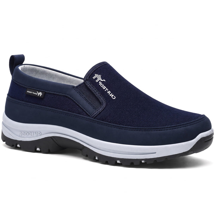 Slip On Trainers Mens Cushioned Sole Elastic Side Panels Grippy Outdoor Walking - image 4