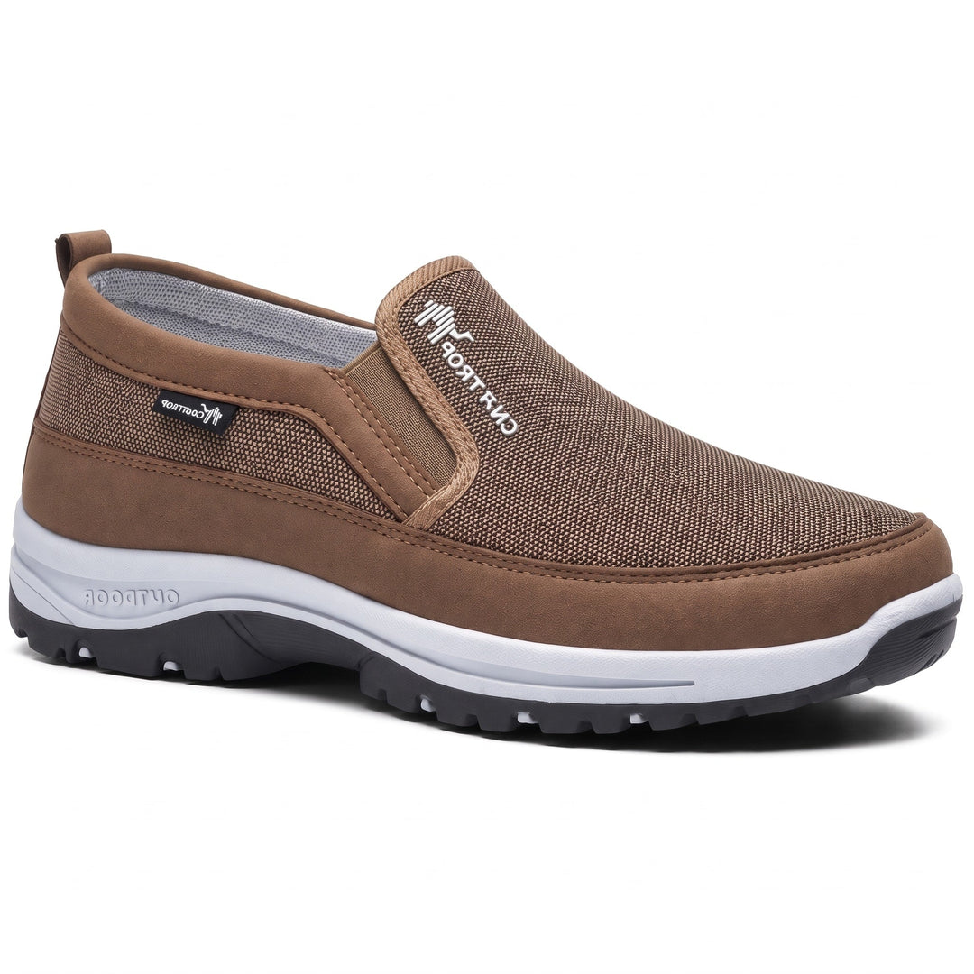 Slip On Trainers Mens Cushioned Sole Elastic Side Panels Grippy Outdoor Walking - image 3