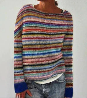 Jumper Womens Patterned Yoke Crew Neck Relaxed Fit Ribbed Trim Plus Size - image 5