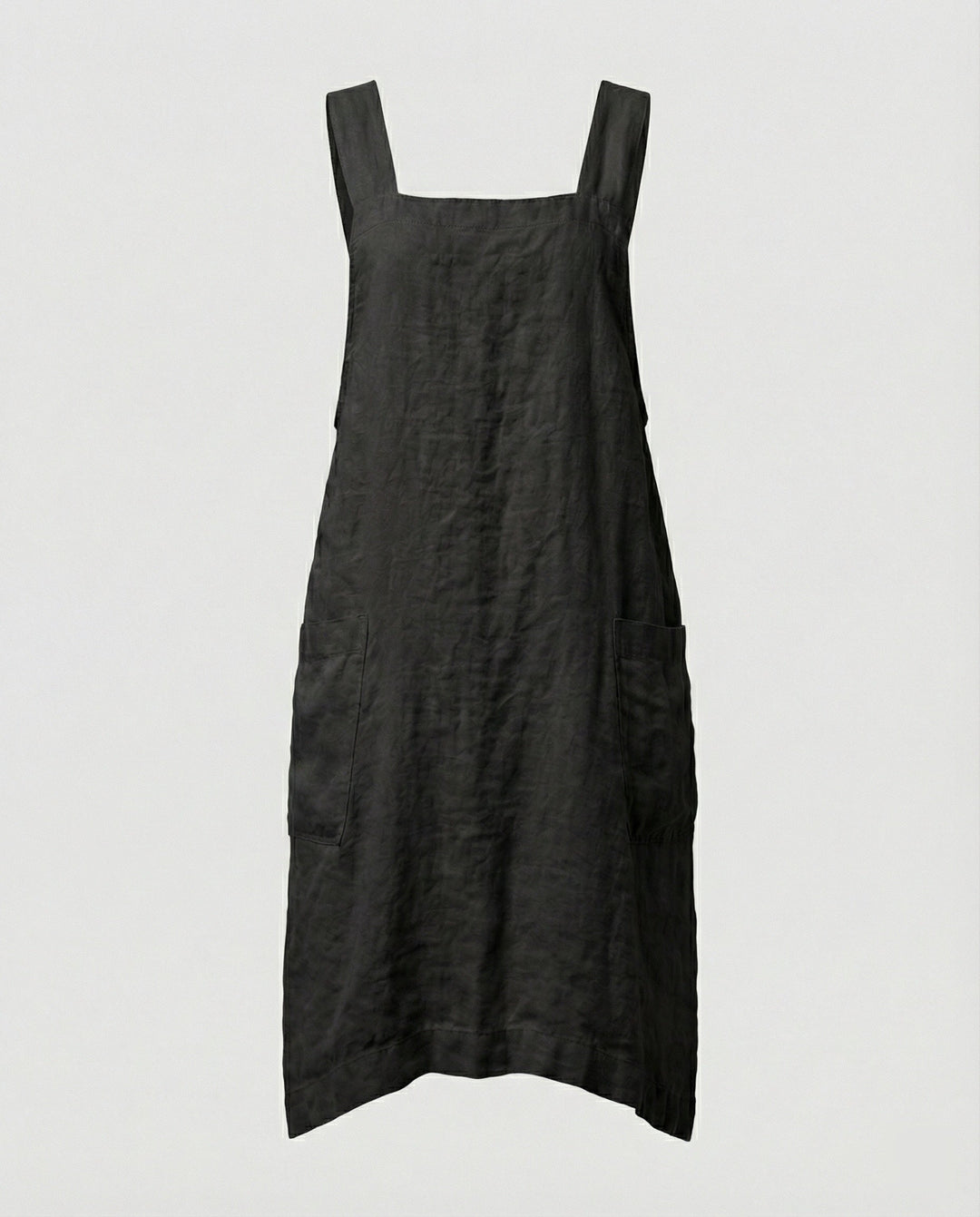 Linen Pinafore Dress Womens Apron Style Deep Pockets Square Neck - image 7