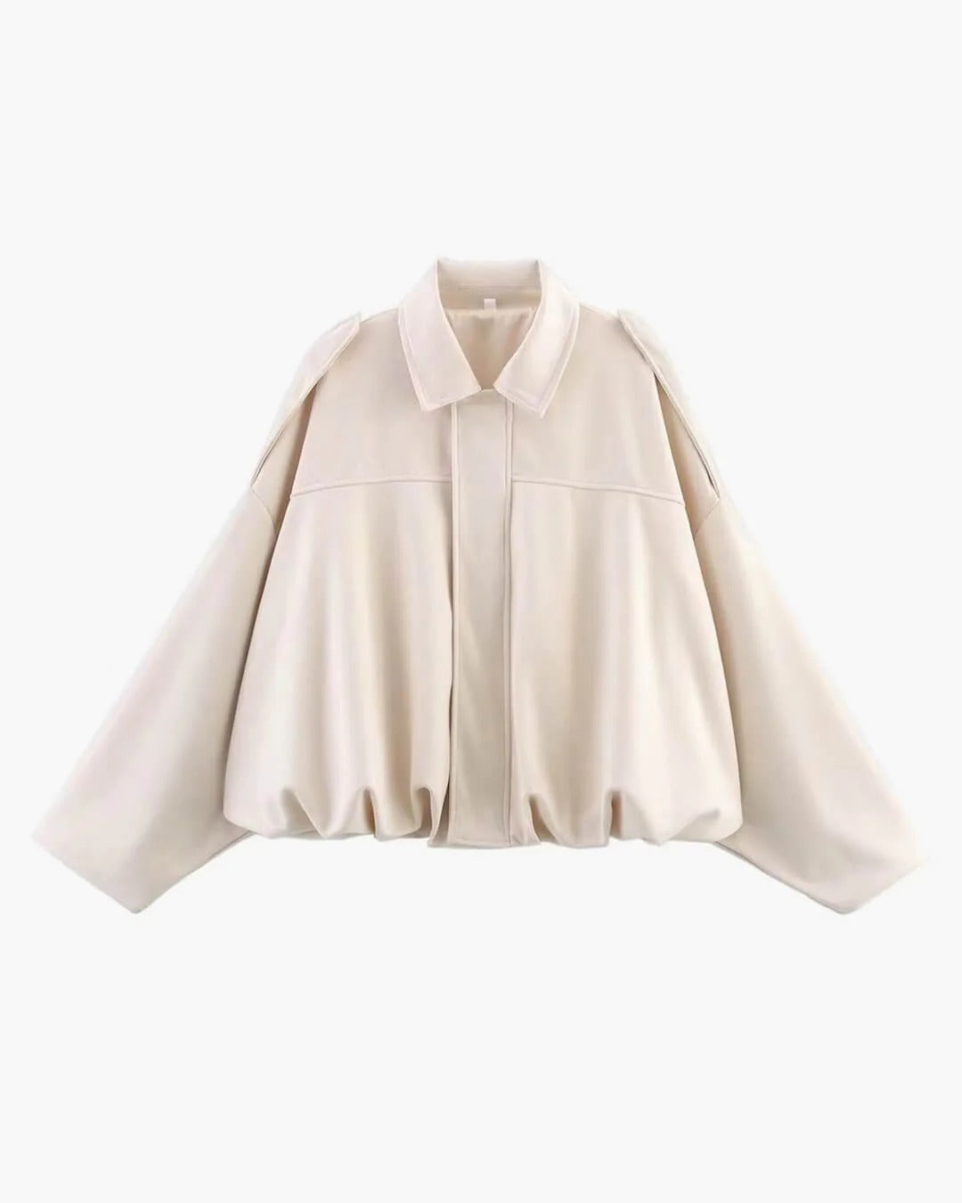 Bomber Jacket Womens Faux Suede Structured Collar Matte Finish