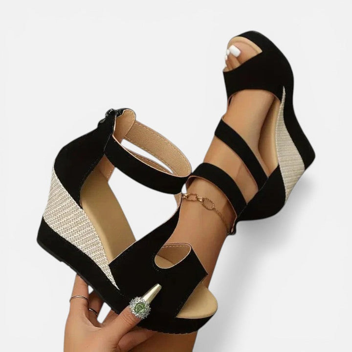 Wedge Sandals Womens Cross Strap Open Toe Ankle Strap Summer - image 1