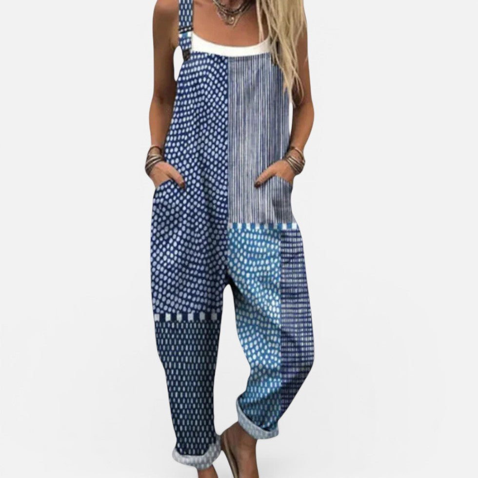 Dungarees Womens Printed Adjustable Straps Relaxed Fit Pockets - image 4