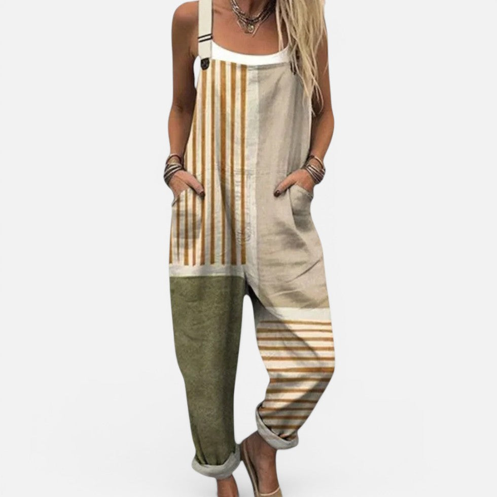 Dungarees Womens Printed Adjustable Straps Relaxed Fit Pockets - image 5
