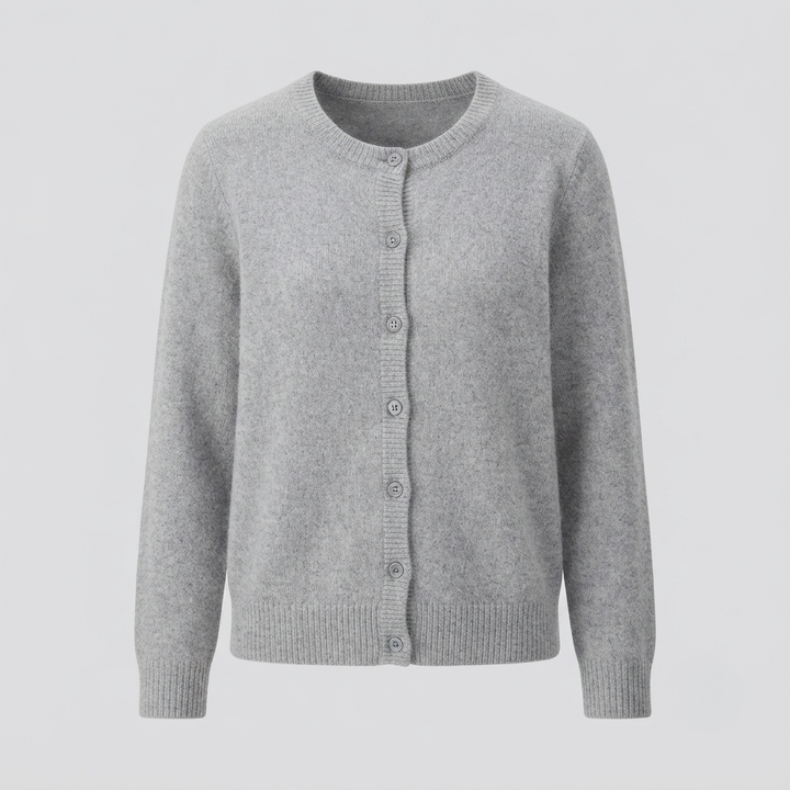 Knitted Cardigan Womens Button Front Round Neck Soft Knit Long Sleeve - image 2