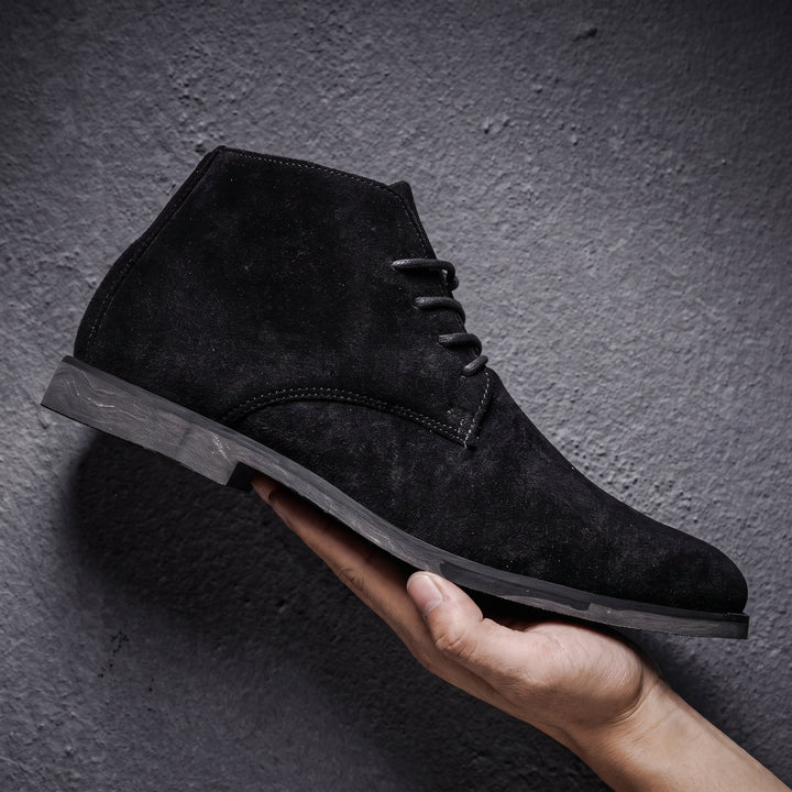Chukka Boots Mens Suede Look Lace Up Ankle Almond Toe Low Block Heel Casual - image 3