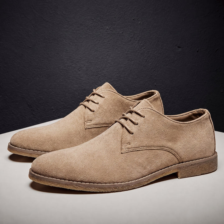 Derby Shoes Mens Suede-Look Lace Up Round Toe Smart Casual Low Heel - image 5