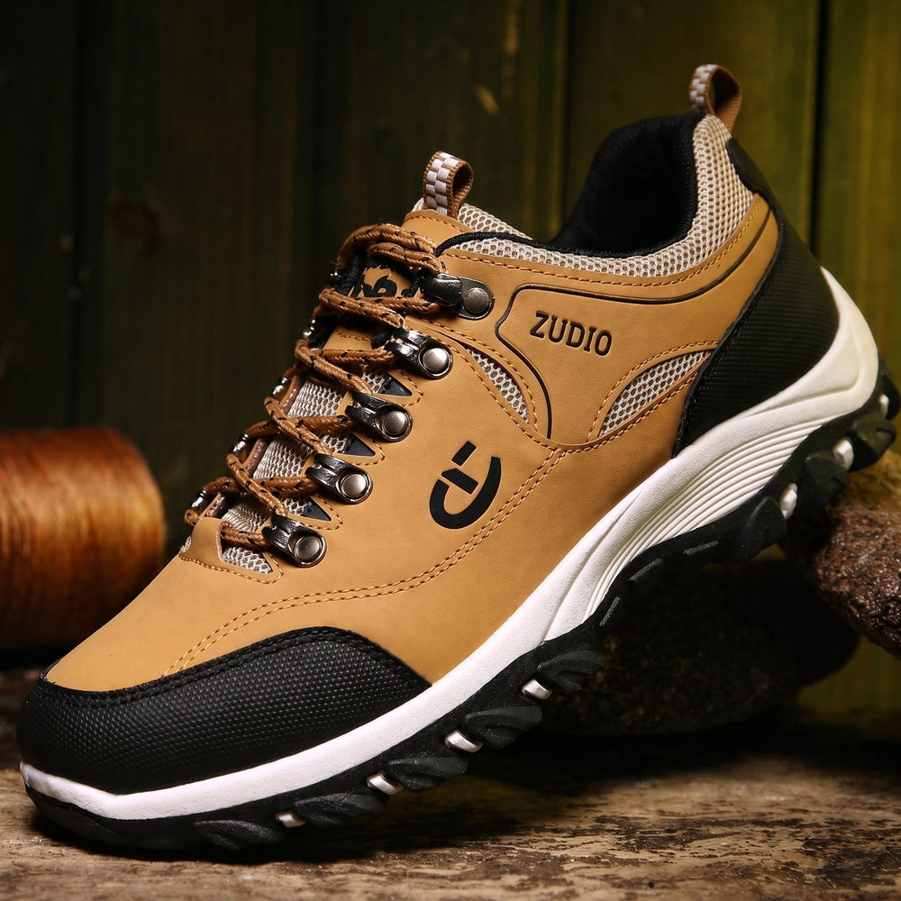 Hiking Shoes Mens Low Top Lace Up Walking Trail Treaded Sole Padded Collar Casual - image 2