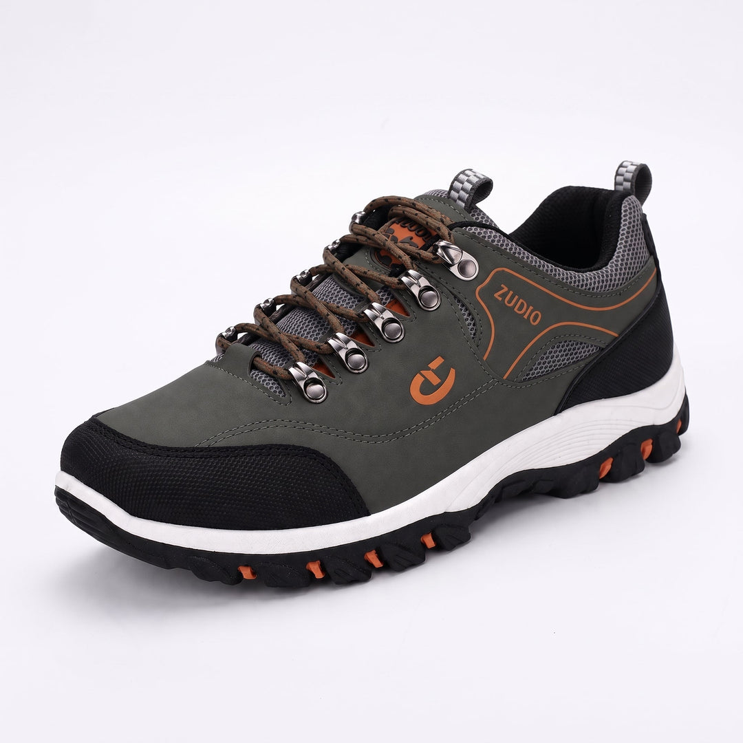 Hiking Shoes Mens Low Top Lace Up Walking Trail Treaded Sole Padded Collar Casual - image 4