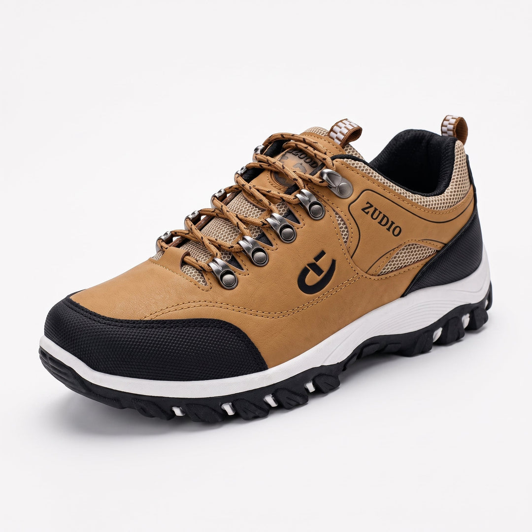 Hiking Shoes Mens Low Top Lace Up Walking Trail Treaded Sole Padded Collar Casual - image 1