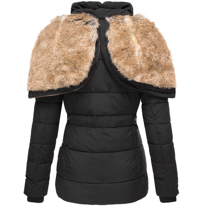 Winter Jacket Womens Insulated Faux Fur Trim Padded