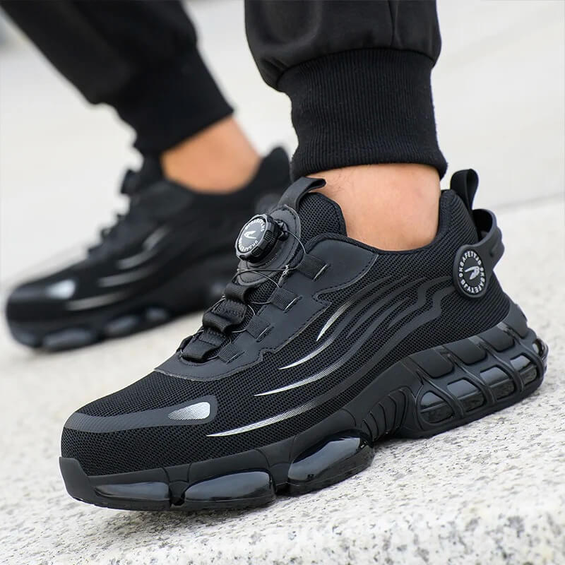 Trainers Mens Rotary Dial Lacing Breathable Mesh Upper Chunky Grippy Sole Toe Bumper - image 3