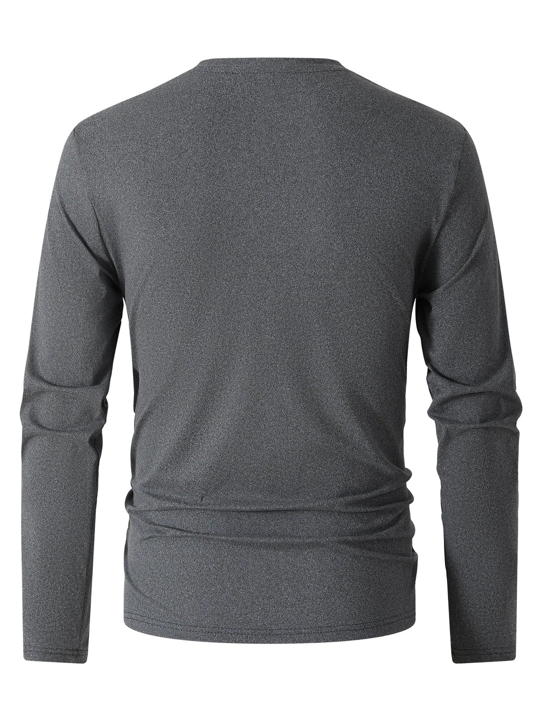 Long Sleeve T Shirt Mens V Neck Stretch Jersey Plain Casual Layering - image 2