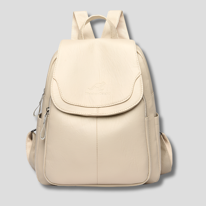 Anti Theft Backpack Womens Leather-Look Flap Top Handle Adjustable Straps Zip Pockets - image 7