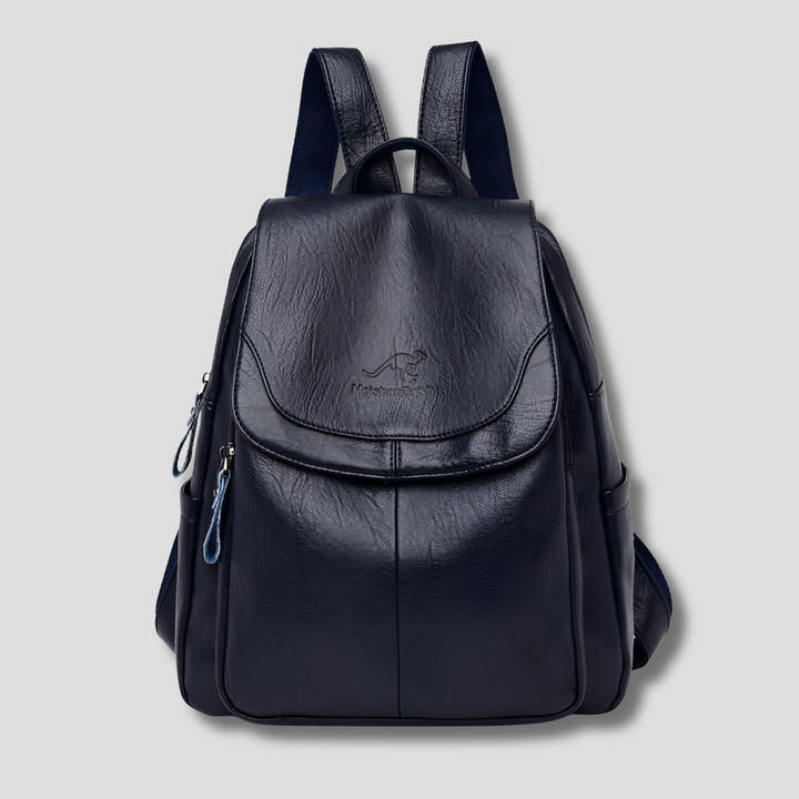 Anti Theft Backpack Womens Leather-Look Flap Top Handle Adjustable Straps Zip Pockets - image 4