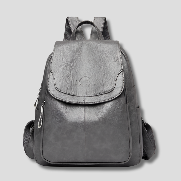 Anti Theft Backpack Womens Leather-Look Flap Top Handle Adjustable Straps Zip Pockets - image 9