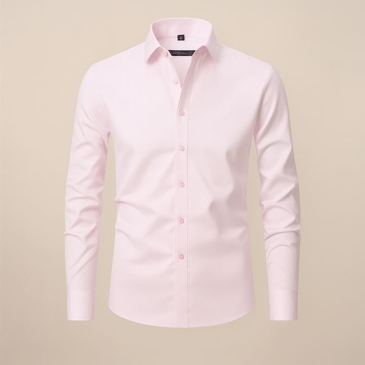 Formal Shirt Mens Long Sleeve Slim Fit Point Collar Button Front Easy Care Office - image 18