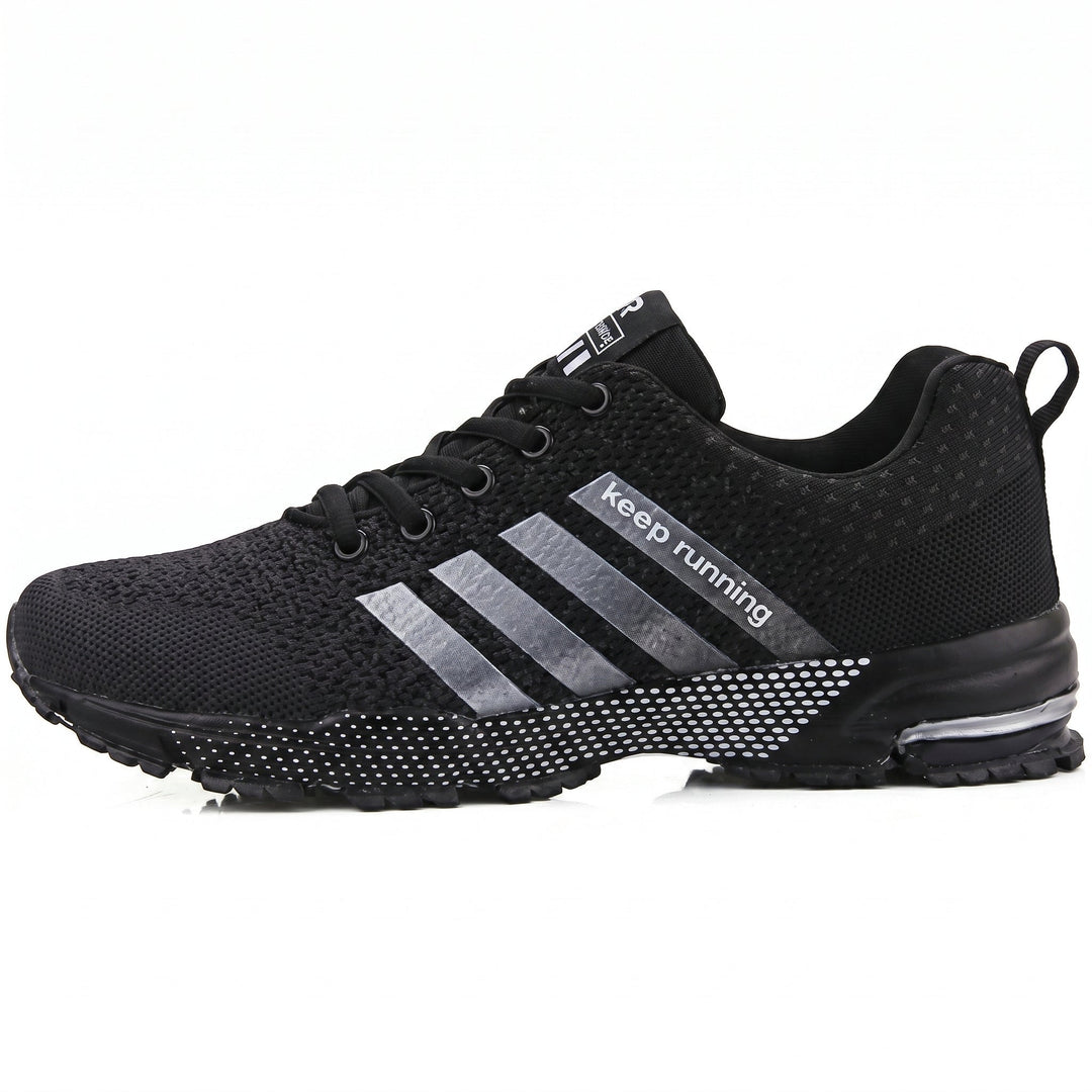 Running Trainers Mens Breathable Knit Upper Air Cushion Heel Lace Up Lightweight Gym - image 10