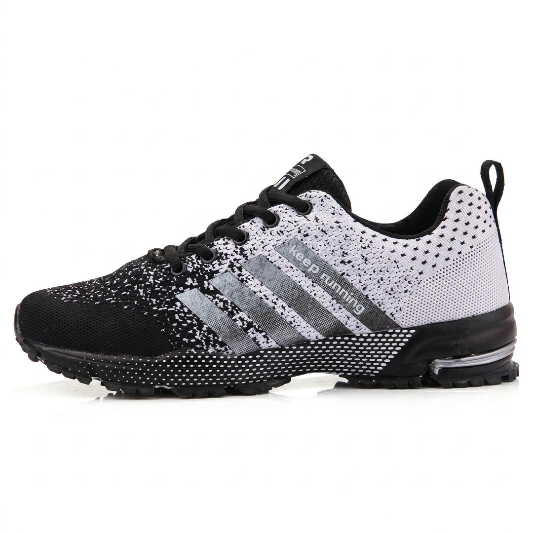 Running Trainers Mens Breathable Knit Upper Air Cushion Heel Lace Up Lightweight Gym - image 7