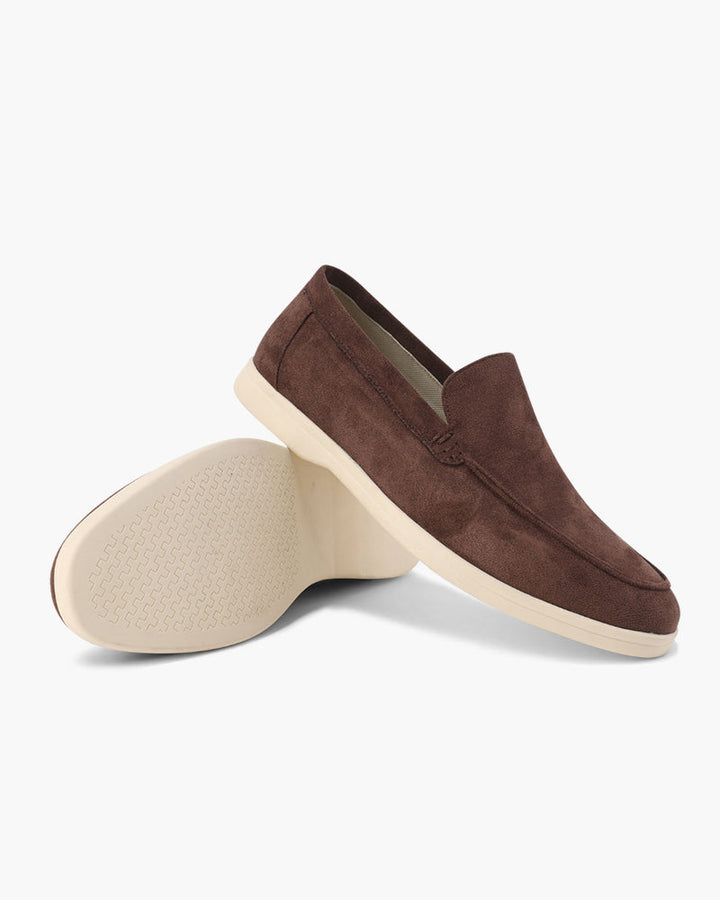 Loafers Mens Suede Look Slip On Apron Toe Smart Casual Flat Sole - image 13