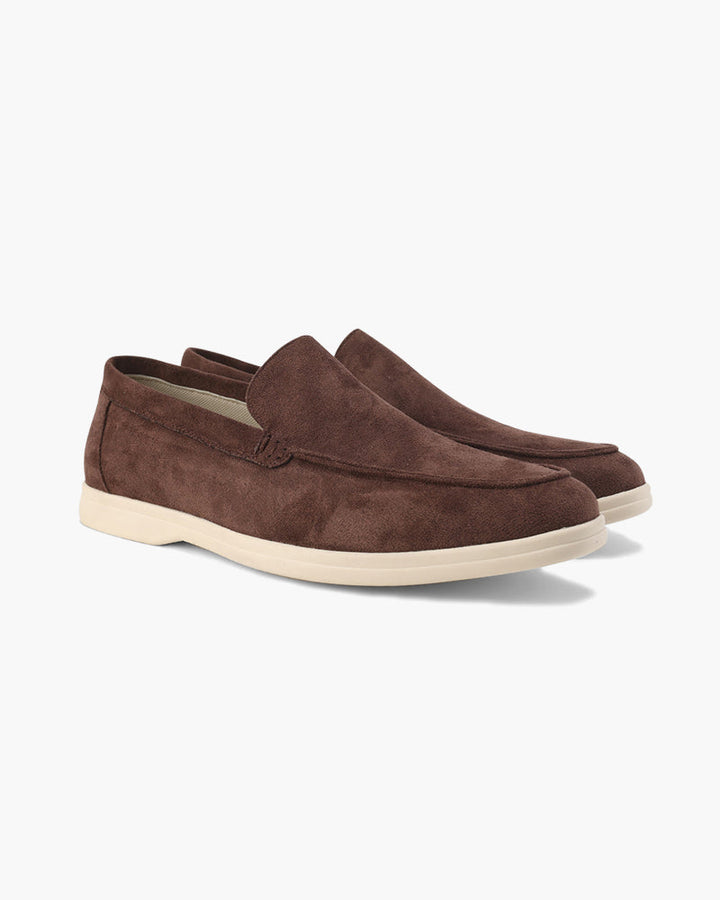 Loafers Mens Suede Look Slip On Apron Toe Smart Casual Flat Sole - image 14